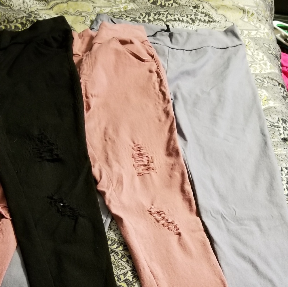 Agnes and Dora Pixie pants and Distressed Jeggings